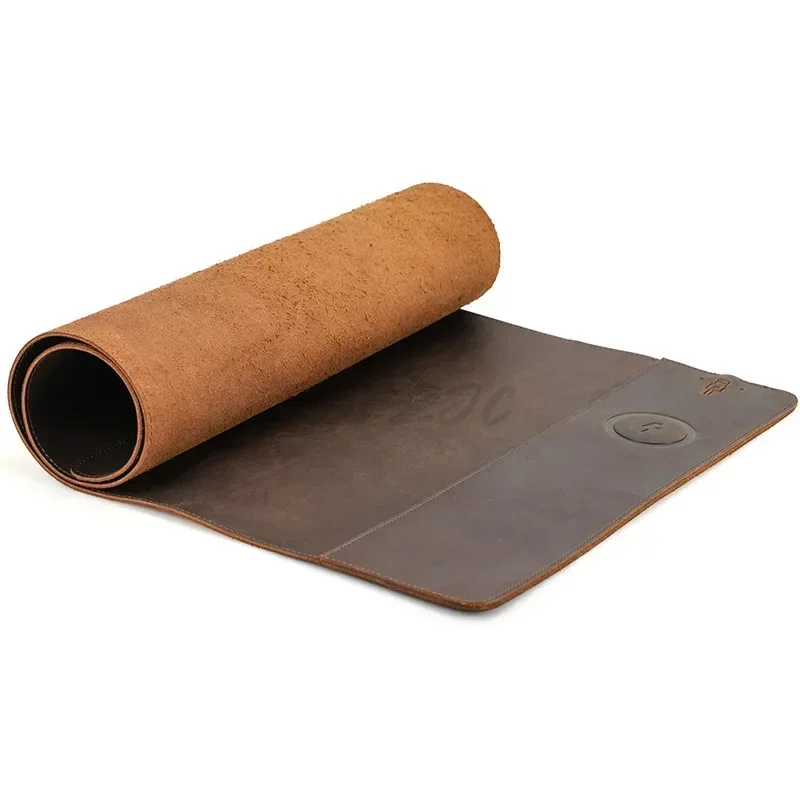 Wireless Charging Pad - Tappetino per mouse vintage in pelle