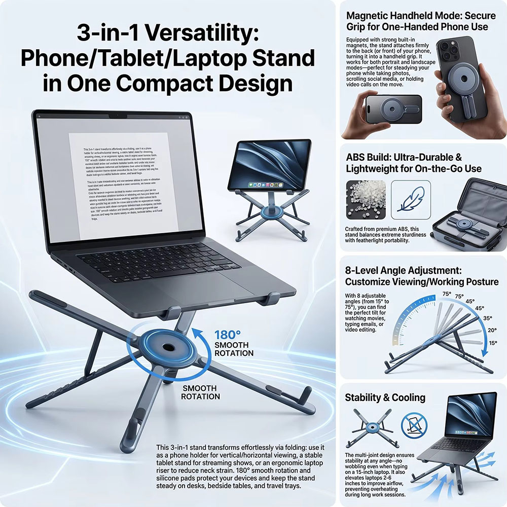 Supporto Magnetico Portatile p - Laptop Tablet Accessories recensione e prezzo